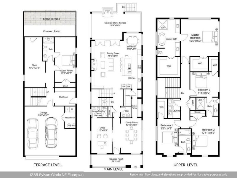 2D floor plan layout of this home in , Brookhaven, GA (Image 5).