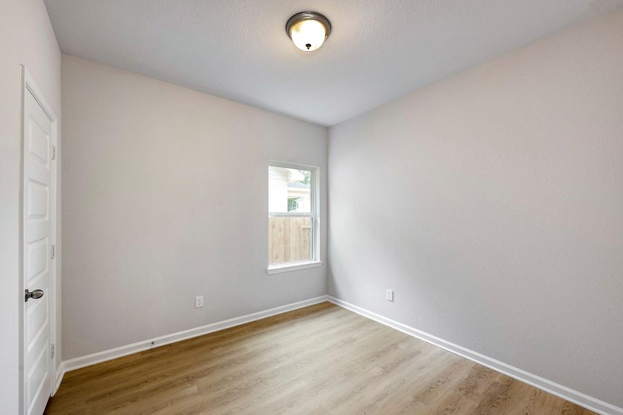 The Davenport II- Bedroom 3. Sample floor plan photo used for illustrative purposes only. Upgrades, selections options, and colors will vary. The Davenport II- Bedroom 3. Sample floor plan photo used for illustrative purposes only. Upgrades, selections options, and colors will vary.