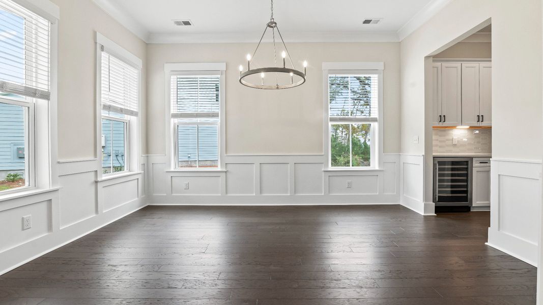 Representative furnished interior of a home built from the Stonehaven  II by DRB Homes in Oak Landing, Mount Pleasant (Image 6).