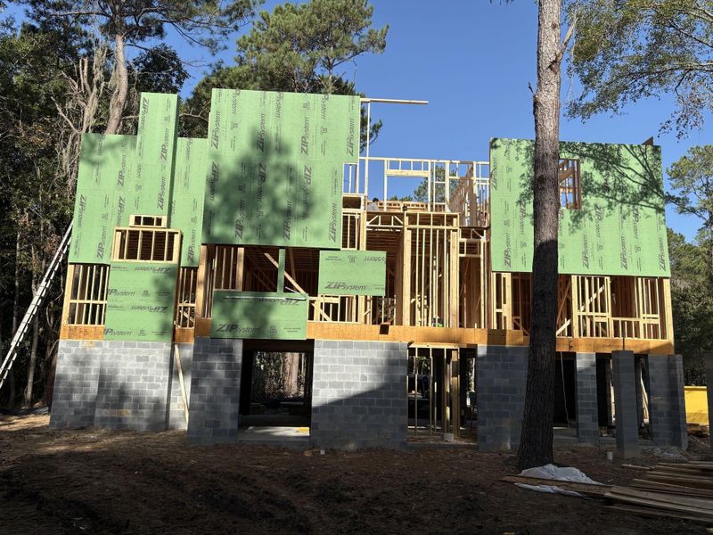 In-progress construction of a new home in The Preserve at Pennys Creek, Johns Island, SC (Image 10).