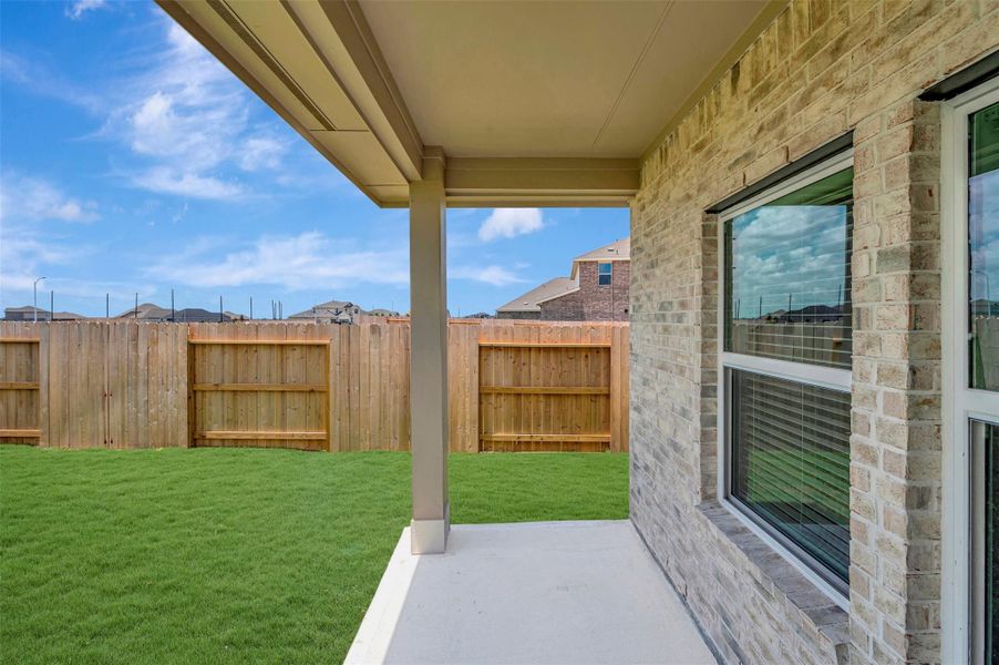 Enjoy the outdoors on the covered patio