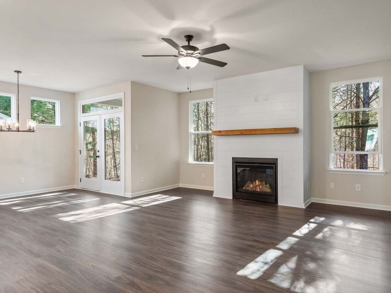 Representative unfurnished interior of a home built from the The Daphne A by Davidson Homes LLC in Kelly Preserve, Loganville (Image 9).