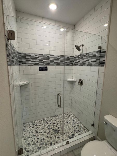 primary bedroom down walk in shower