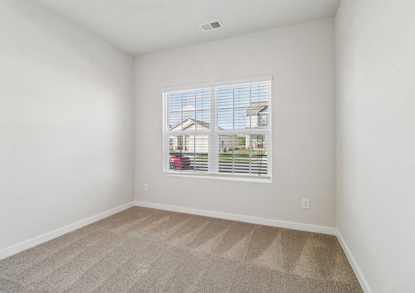 Each bedroom has carpet.
