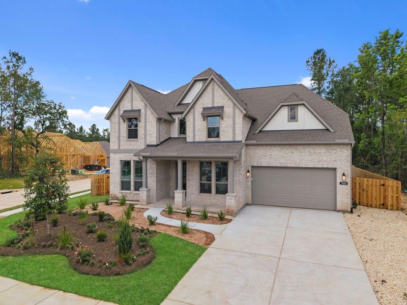 Front exterior of a new home in COLTON, Montgomery, TX, highlighting curb appeal (Image 20). Front exterior of a new home in COLTON, Montgomery, TX, highlighting curb appeal (Image 20).