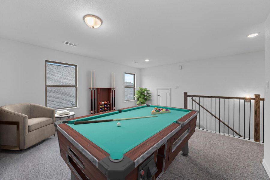 As you make your way upstairs this exceptional game room is a standout feature in this remarkable property, offering a space that combines luxury and fun for all ages.