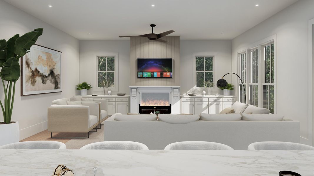 Furnished interior view inside a new home in , Isle Of Palms (Image 10).