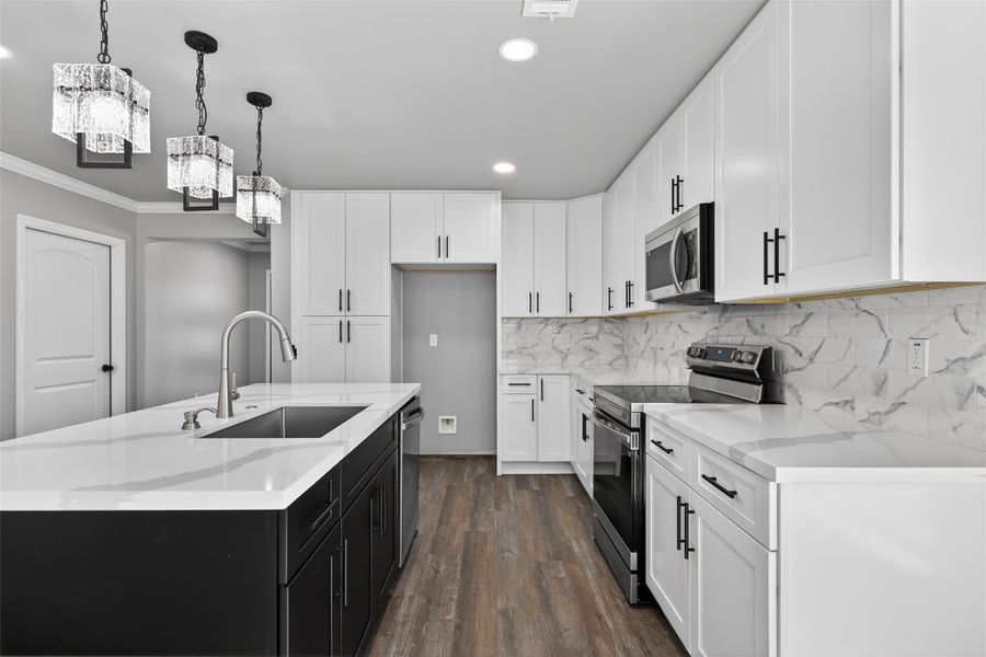 Furnished interior view inside a new home in , Cleveland (Image 10).