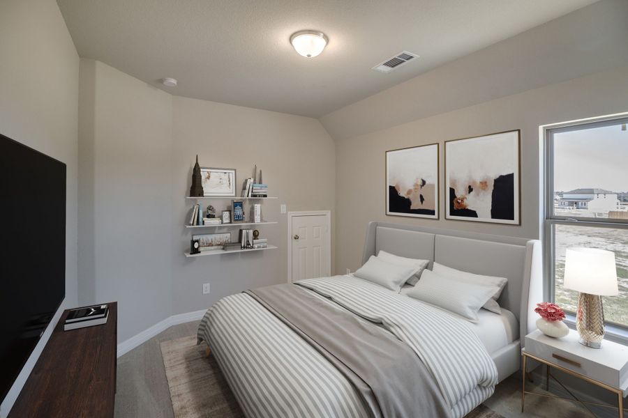 Fourth bedroom with private bath. Sample product photo - actual exterior and interior selections may vary by homesite