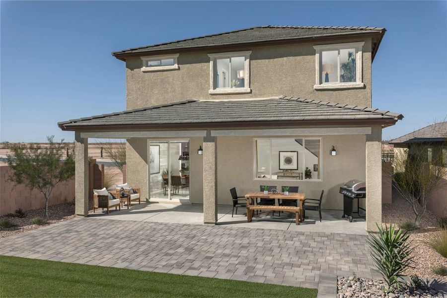 Representative exterior details of a home built from the 2212 by KB Home in Entrada Del Toro at Rancho Sahuarita, Sahuarita (Image 3).