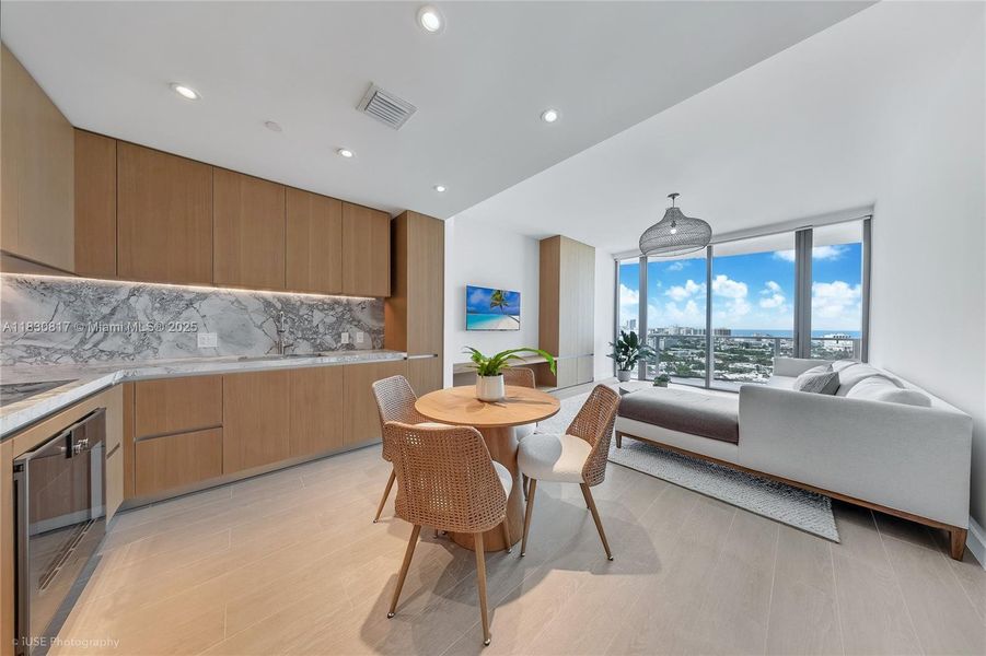 Furnished interior view inside a new home in Five Park, Miami Beach (Image 12). Furnished interior view inside a new home in Five Park, Miami Beach (Image 12).