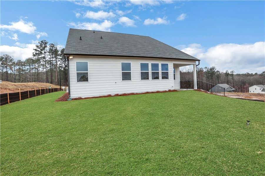 Exterior details and patio area of a home in Cambridge at Steels Bridge, Canton (Image 4).