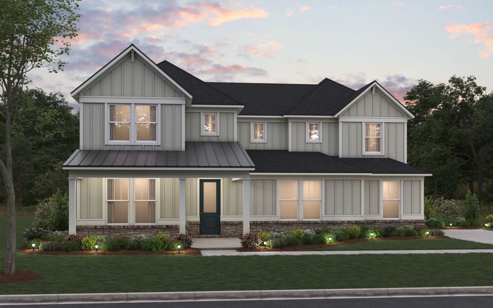 Representative exterior photo of a completed home built from the Roseland by Pulte Homes in Windsor Court, Fayetteville, GA (Image 7).