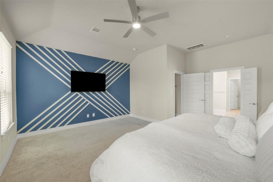 Private retreat featuring generous square footage, custom paint, and natural light.