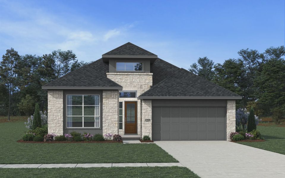 Representative exterior photo of a completed home built from the Mariah by Chesmar Homes in Nolina, Georgetown, TX (Image 19). Representative exterior photo of a completed home built from the Mariah by Chesmar Homes in Nolina, Georgetown, TX (Image 19).