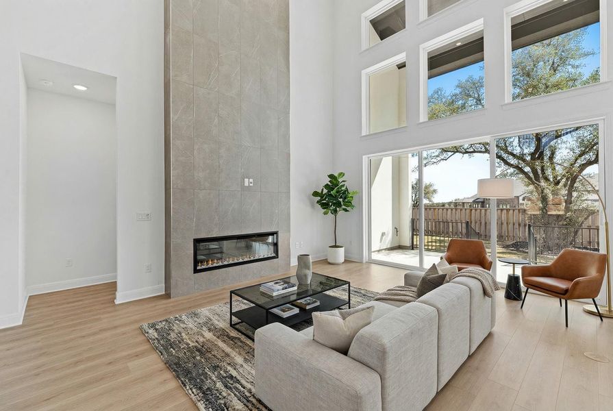Furnished interior view inside a new home in Parmer Ranch 60, Georgetown (Image 14).