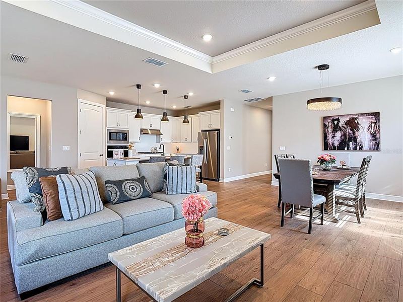Furnished interior view inside a new home in Del Webb Sunbridge, St. Cloud (Image 11). Furnished interior view inside a new home in Del Webb Sunbridge, St. Cloud (Image 11).