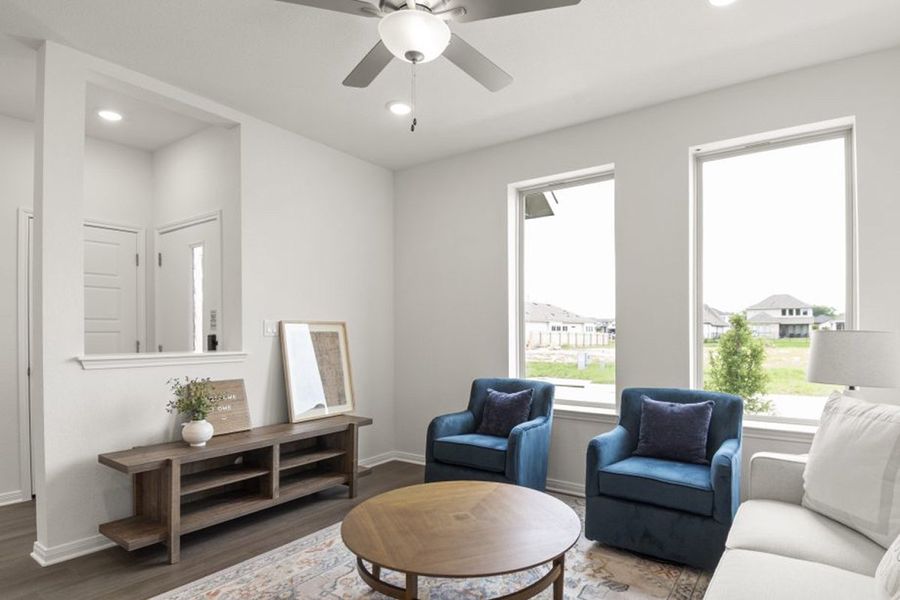 Representative furnished interior of a home built from the Ash by Pacesetter Homes in Blanco Vista, San Marcos (Image 9).