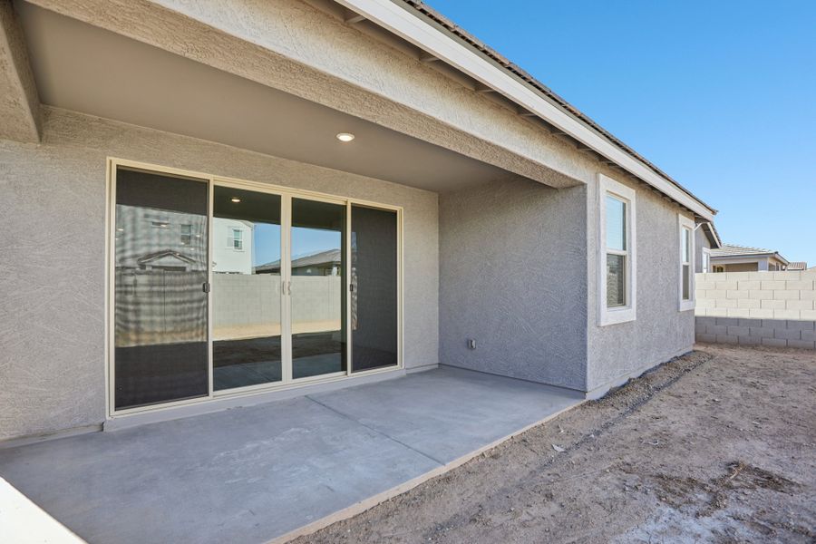 Covered patio. Finishes and options may vary by community