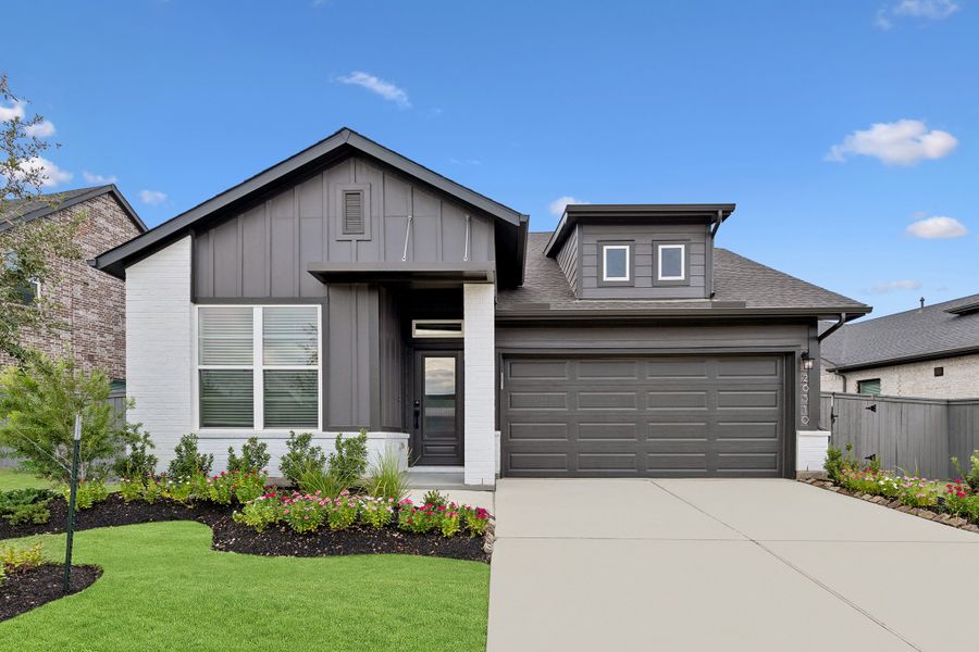 Front exterior of a new home in Jubilee, Hockley, TX, highlighting curb appeal (Image 1). Front exterior of a new home in Jubilee, Hockley, TX, highlighting curb appeal (Image 1).