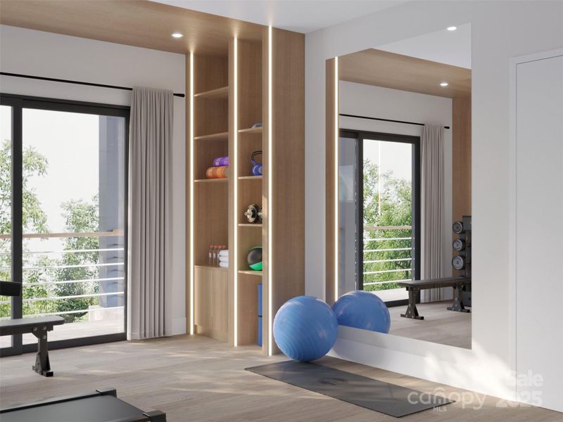 Lower level flex room