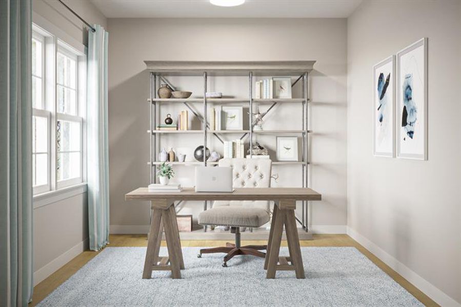 Representative furnished interior of a home built from the Anderson by Ryan Homes in Arden Woods Estates, Greenville (Image 8).