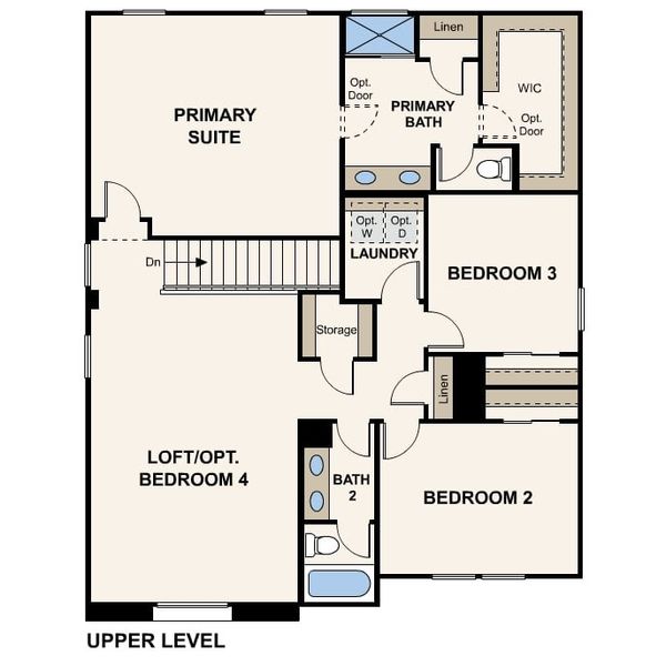 2D floor plan layout for the Nightingale by Century Communities in Montaña Vista, Buckeye, AZ (Image 5).