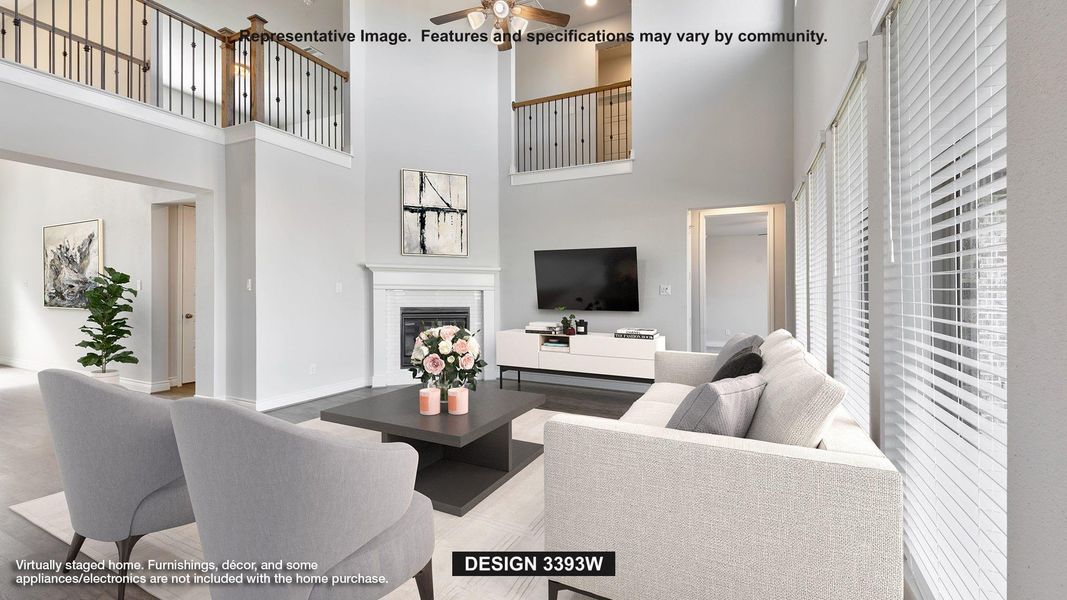 Furnished interior view inside a new home in Crosswinds, Kyle (Image 6).