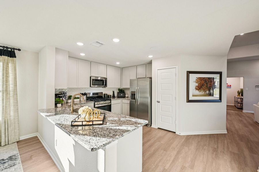Furnished interior view inside a new home in The Landing, New Caney (Image 24).