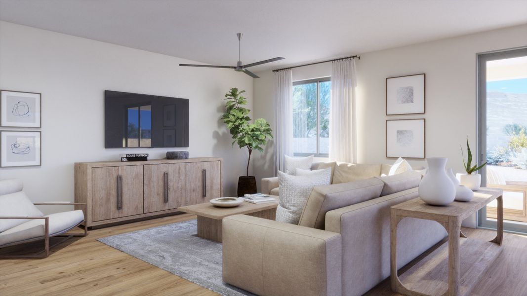 Representative furnished interior of a home built from the Twilight by Risewell Homes in Elara at Moonlight, Maricopa (Image 4).