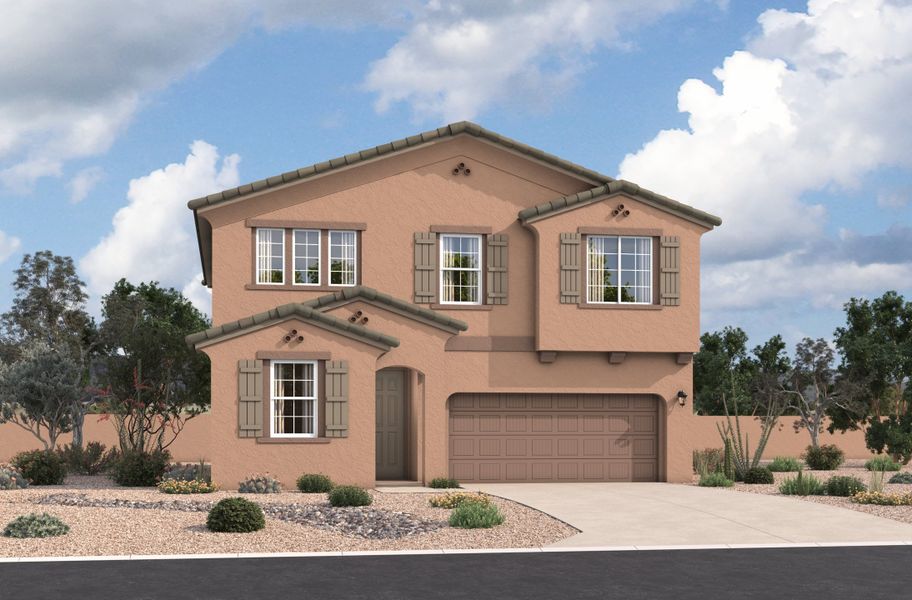 Representative exterior photo of a completed home built from the Plan by Beazer Homes in Highpointe at Northpointe, Peoria, AZ (Image 26).