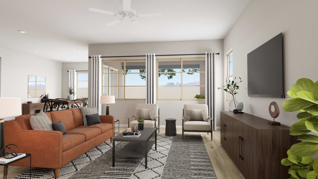 Representative furnished interior of a home built from the Elden Plan 4505 by Tri Pointe Homes in Waterston Central, Gilbert (Image 25).