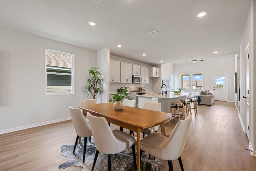 Representative furnished interior of a home built from the Granbury by Ashton Woods in The Trails at Carmel, Pflugerville (Image 12).