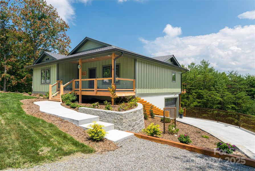 Front exterior of a new home in , Weaverville, NC, highlighting curb appeal (Image 22).