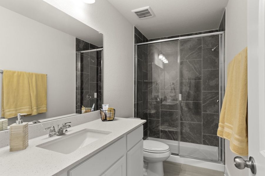 Furnished interior view inside a new home in Saddle Creek Twinhomes, Georgetown (Image 10).