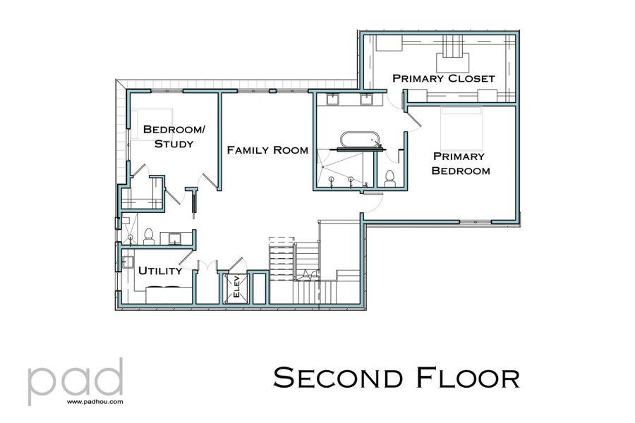 Unit C Second-floor plan
