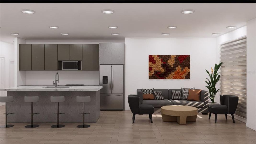 Furnished interior view inside a new home in , Dunnellon (Image 9).