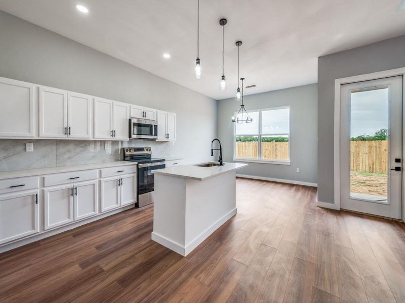 Furnished interior view inside a new home in , De Leon (Image 6). Furnished interior view inside a new home in , De Leon (Image 6).