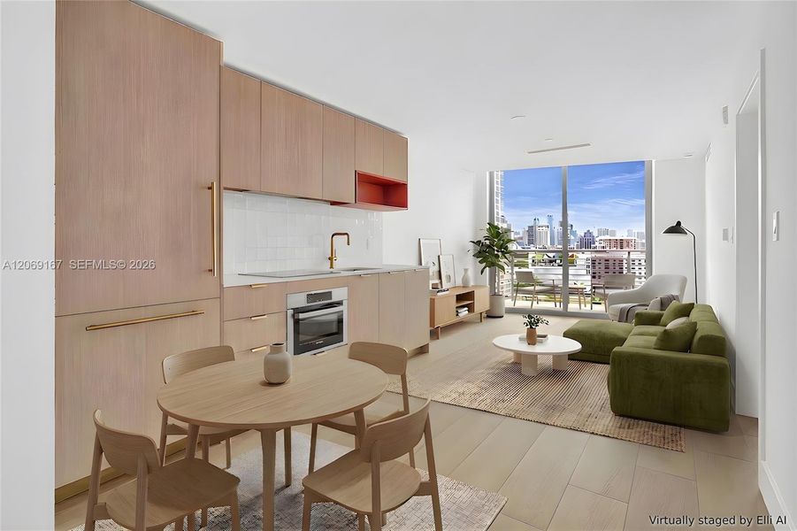 Furnished interior view inside a new home in , Miami (Image 5). Furnished interior view inside a new home in , Miami (Image 5).