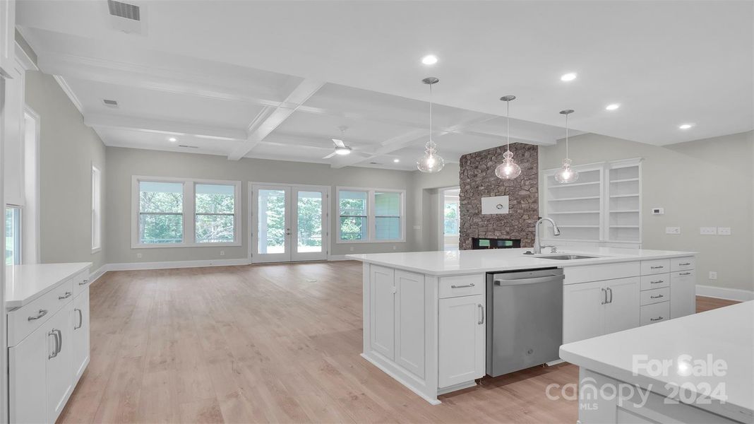 Kitchen into Great Room