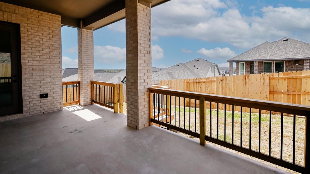 Balcony with a residential view Balcony with a residential view