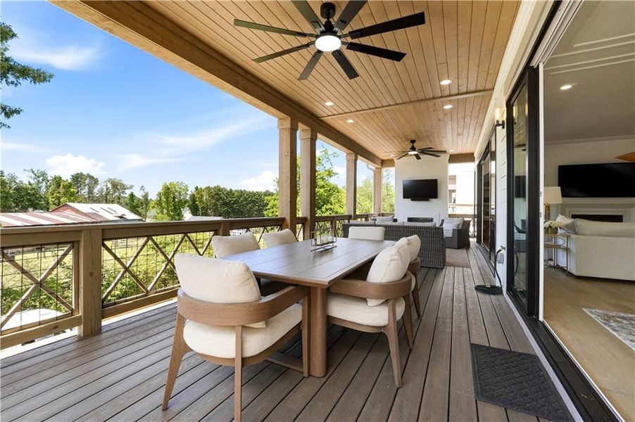 Exterior details and patio area of a home in Echo at Crabapple, Milton (Image 4).