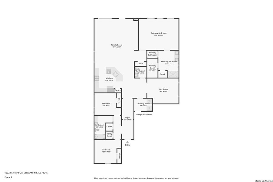 2D floor plan layout of this home in , San Antonio, TX (Image 5).