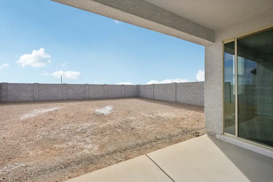 Covered patio. Finishes and options may vary by community