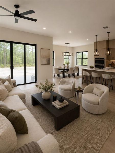 Furnished interior view inside a new home in , Orlando (Image 14).
