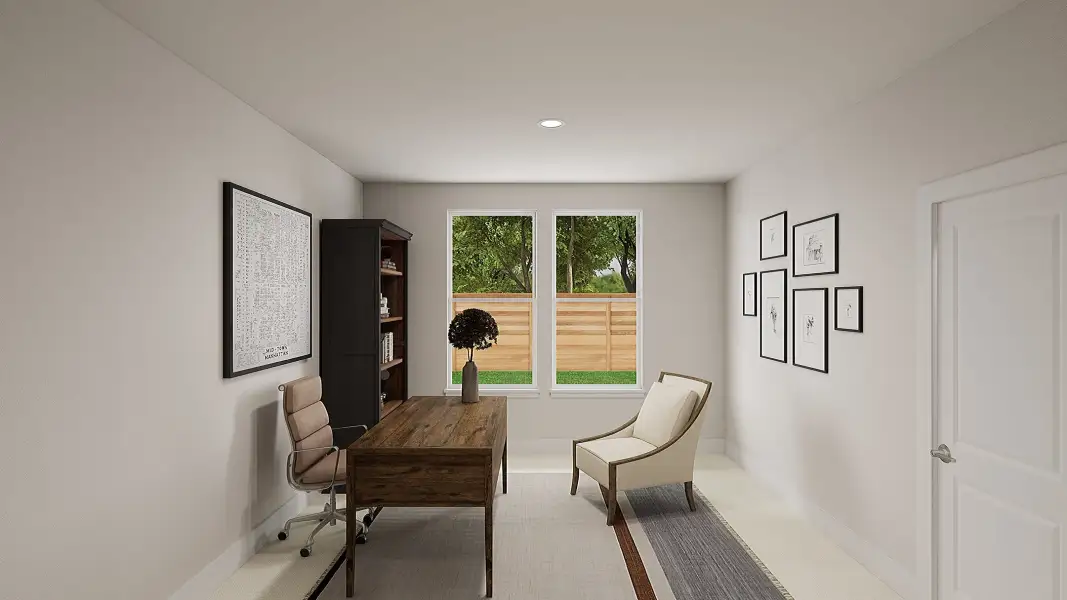 Furnished interior view inside a new home in Painted Tree, McKinney (Image 7).