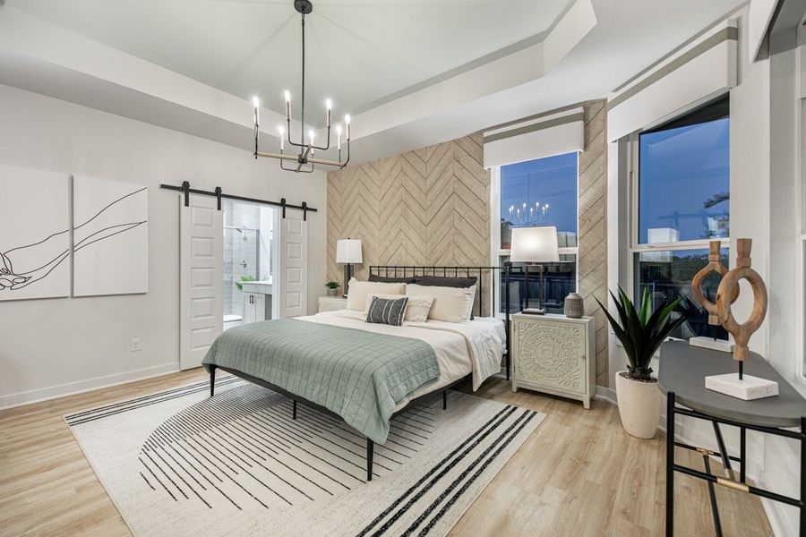 Furnished interior view inside a new home in Meyer Ranch, New Braunfels (Image 30).