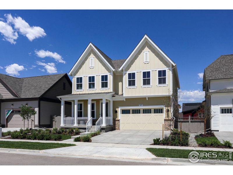 Front exterior of a new home in Westerly, Erie, CO, highlighting curb appeal (Image 1). Front exterior of a new home in Westerly, Erie, CO, highlighting curb appeal (Image 1).