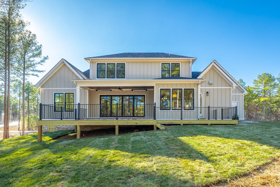 Exterior details and patio area of a home in River Gorge Ranch, Guild (Image 41).