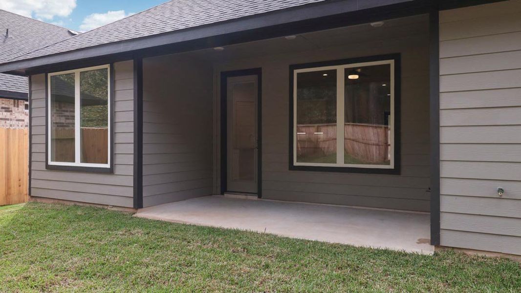 Representative exterior details of a home built from the Opal by D.R. Horton in Mill Creek Estates, Magnolia (Image 2). Representative exterior details of a home built from the Opal by D.R. Horton in Mill Creek Estates, Magnolia (Image 2).